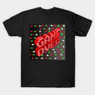 Gamer Gifts Video Gaming Graphic Design Funny Game Over Game T-Shirt